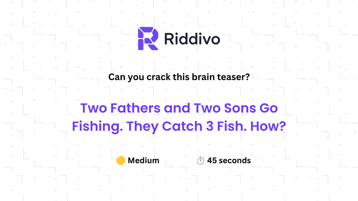 Two Fathers and Two Sons Logic Puzzle